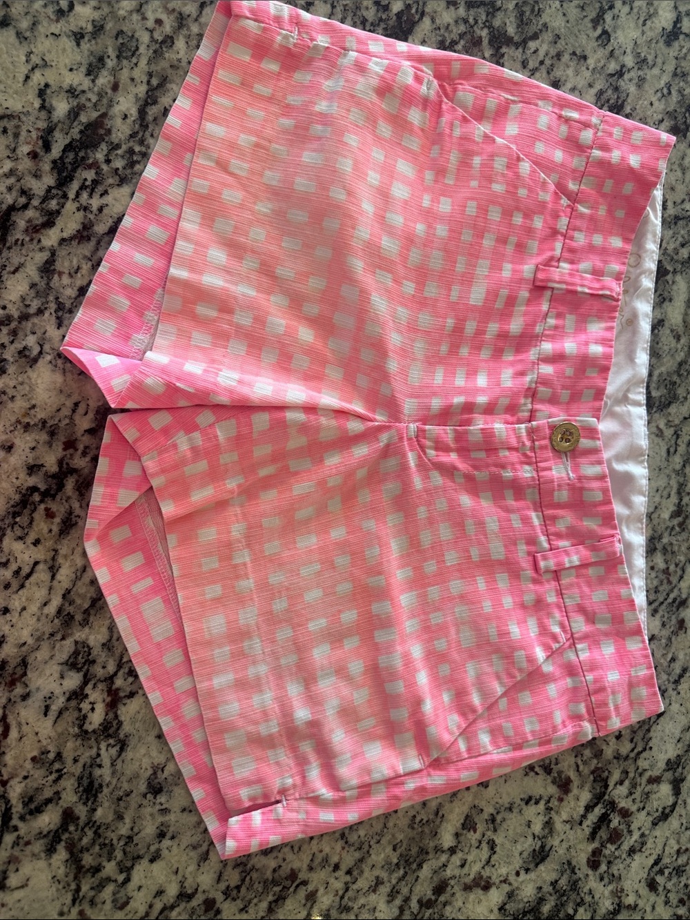 Lilly Pulitzer Callahan short Pink Checkered Women's Casual Shorts